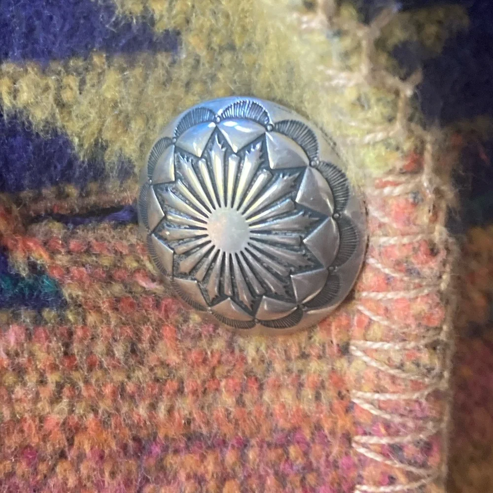 Vintage RHONDA STARK - Southwest Wool Blend Jacket Coat - Large - Picture 3 of 11